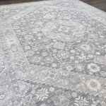 Picture of Sisley Distressed Gray Silver Vintage Medallion Rug
