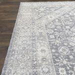 Picture of Sisley Distressed Gray Silver Vintage Medallion Rug
